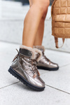 High Snow Boots Fleece-Lined Gold Sneezy