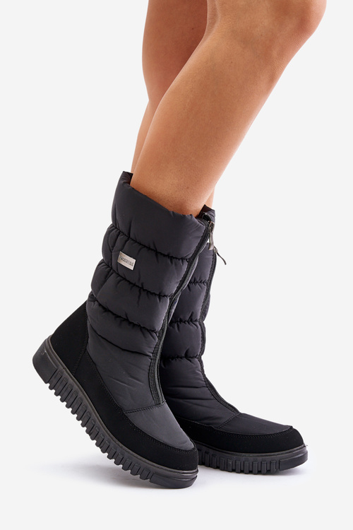 Women's Padded Snow Boots Progress PROGJ-22-136 Black