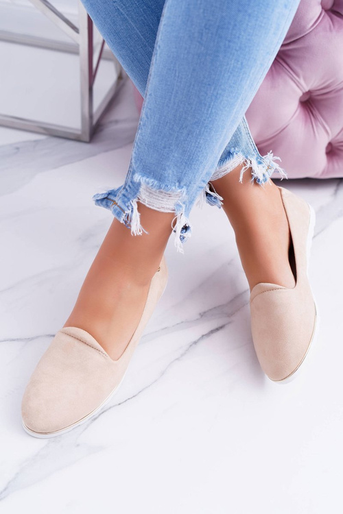 Vices | Beige Suede Imany Ballerinas