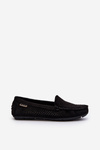Women's Black Lattice Loafers Rasirna