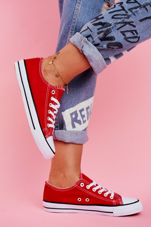 Classic Women's Sneakers Red Omerta