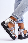 Sandals On A Massive Platform Silver Lisbona