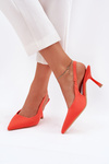 Women's Stiletto Sandals Orange Lunira