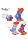 Rainbow Socks In Geometric Patterns Of 3 Pairs