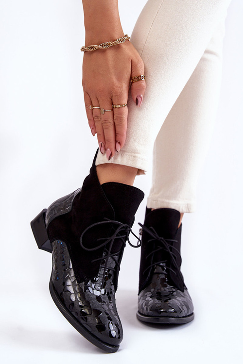Leather Boots On Flat Heel Maciejka 2878J-01 Black
