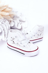 Children's High Sneakers With Lace White Roly-Poly