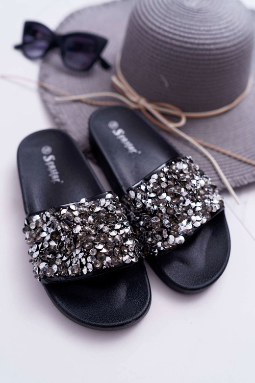 Women's Flip Flops Black Glamour