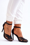 Fashion High Heels With Rhinestones Black Jaylen