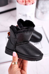 Children's snow boots warm with fur black June
