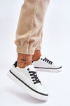 Women's Low Perforated Sneakers Black and white Daxton