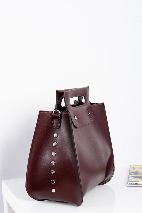 Large Women's Maroon Shoulder Handbag Chest