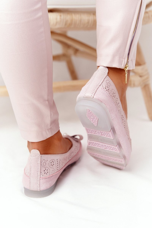 Women’s Leather Ballerinas RIO FLORE Eco-Friendly Pink