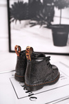 Children's Boots Warm With Zipper Lacquered Black Mistor