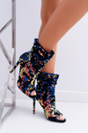 Women's Heeled Boots Elegant with Iridescent Sequins Harley
