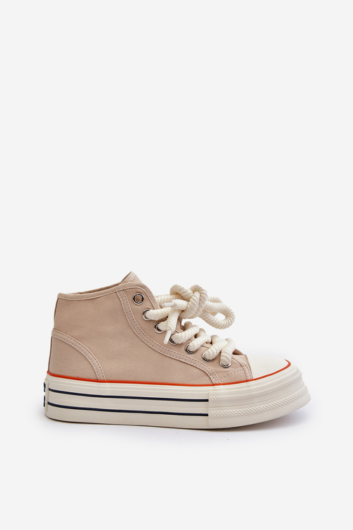 Women's Platform Sneakers Beige Aineri