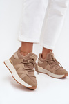 Insulated Women's Sneakers Platform Beige Juvira