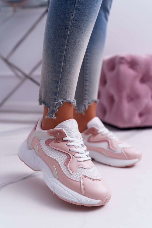 Sporty Women's Shoes Pink White Shantal