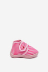 Kids slippers with Velcro stripes Pink Lavelle