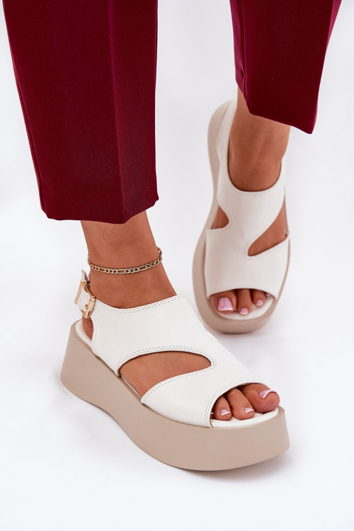 Women's Platform Sandals Eco Leather White Karonia