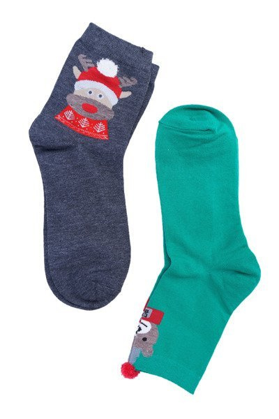 Women's Socks Christmas Two-Pack Green