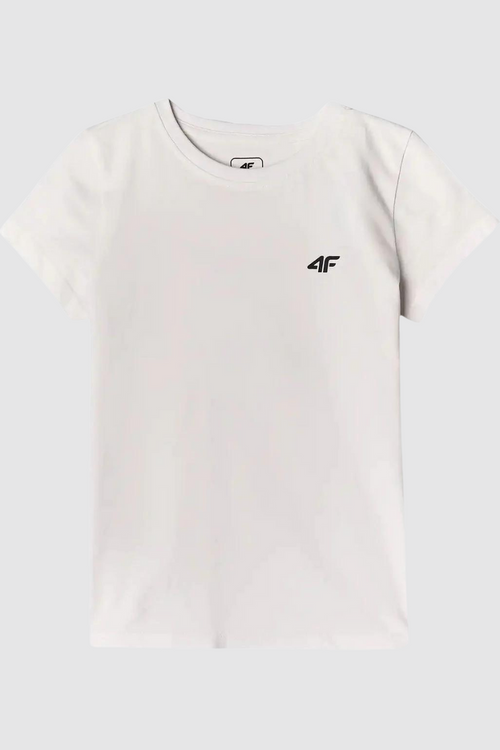 Girls Smooth Cotton T-shirt White 4F 4FJWMM00TTSHF1658-10S