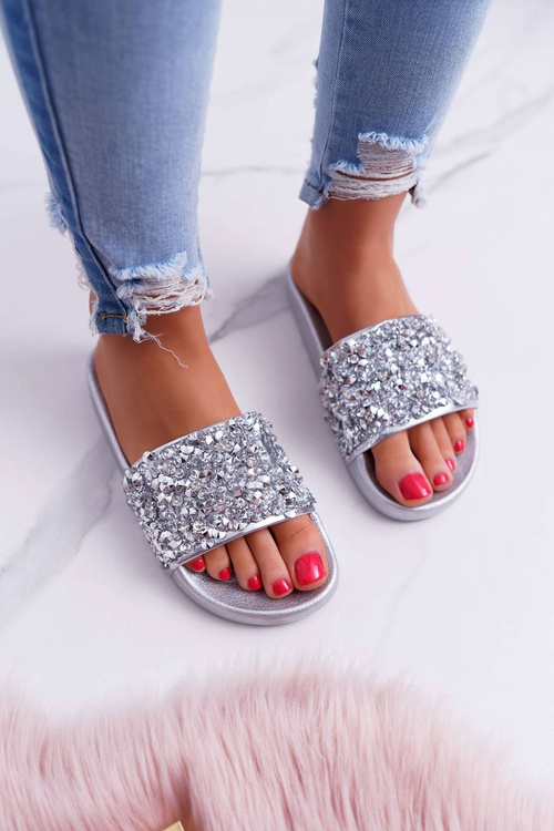 Women's Flip Flops Silver Glamour