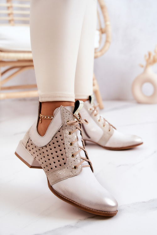 Leather Boots Maciejka 05541-25 Light beige