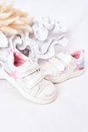 Children's Leather Sport Shoes With Rainbow White Jasmine