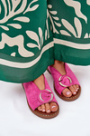 Flat Sandals With Decoration Pink Haliones