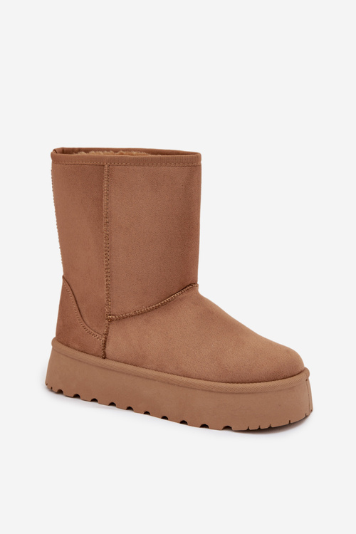 Women's Insulated Snow Boots with Fur Camel Abrams