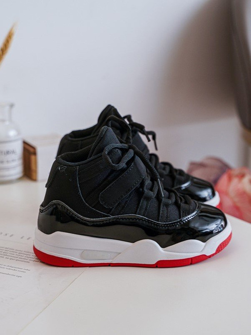 Children's Sport Lace-up Shoes Black-Red Darina