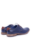 Elegant Men's Navy Blue Feliciano Half Shoes