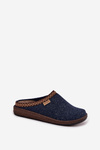 Women's slippers with embroidery Inblu NL000009 navy blue