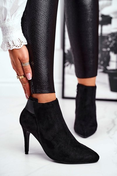 Women's Boots On A High Heel Black Office