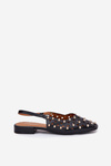 Embellished Ballet Flats On A Flat Heel Black Nilarisela