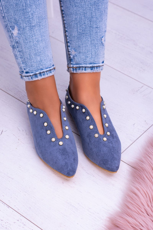 Lu Boo Błękitne Półbuty Z Wycięciami Korale Merseo