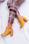 Women's Stiletto Sandals with Peep Toe Yellow Esta