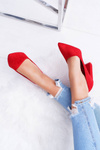 Women's Stiletto pumps Suede Red Strawberry