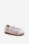 White Children's Ballerina Flats with Bow Jellema