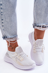 Buty Sportowe Wsuwane Damskie Białe Hold Me! JHY260