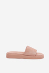 Women's Platform Slippers Made Of Eco Suede Dirty Pink Jorina
