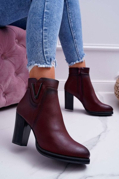 Women's Heeled Boots Sergio Leone Maroon BT537