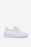 Women White Fabric Slip-On Sports Shoes on Platform Kalyra