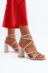 Sandals with Straps in Nude Herfiana