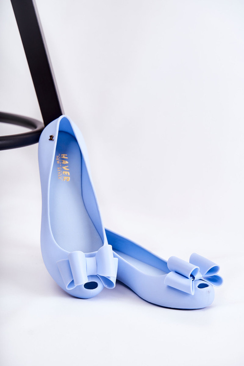 Women's Rubber Ballerinas With A Bow Blue Florret