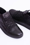 Men's Leather Tennis Shoes Black Torres