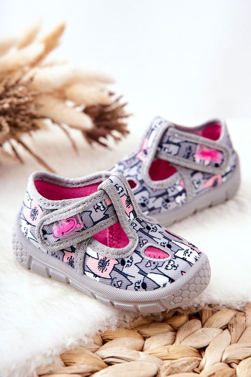 Buty Papcie Befado Kotki 533P019 Szare