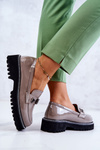 Patent Leather Shoes With Ornament Light brown Adison