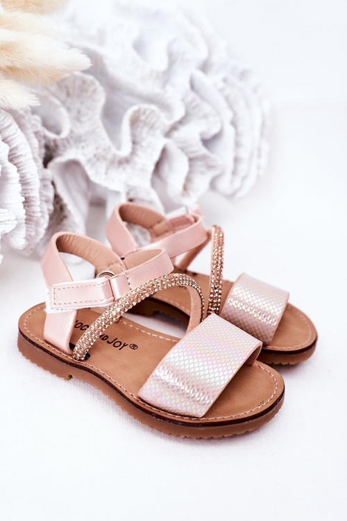 Children's Sandals With Sequins Pink Blake