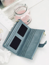 Large Ladies' Blue Wallet Gold Plated Hardware